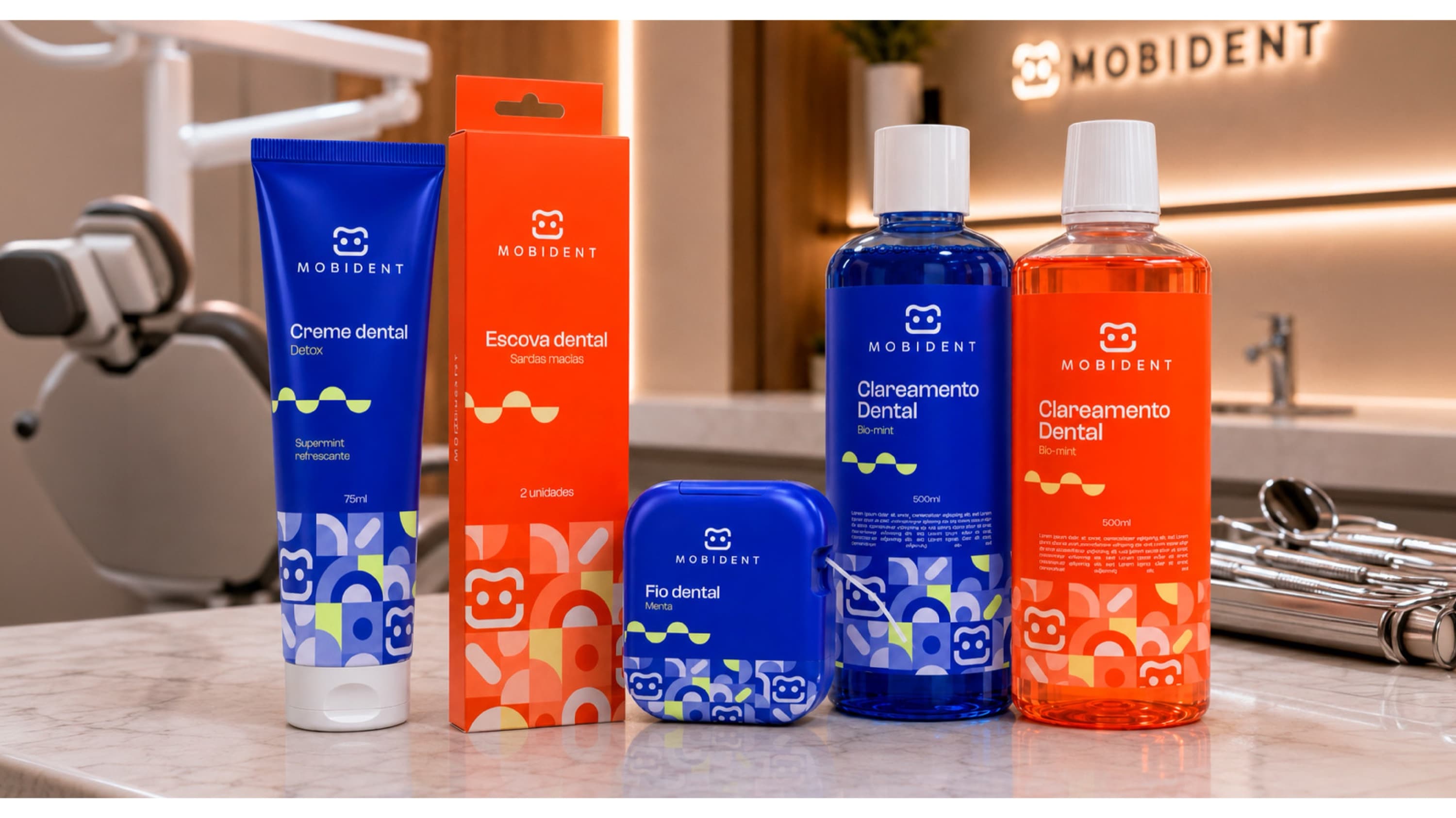 Linha de produtos Mobident