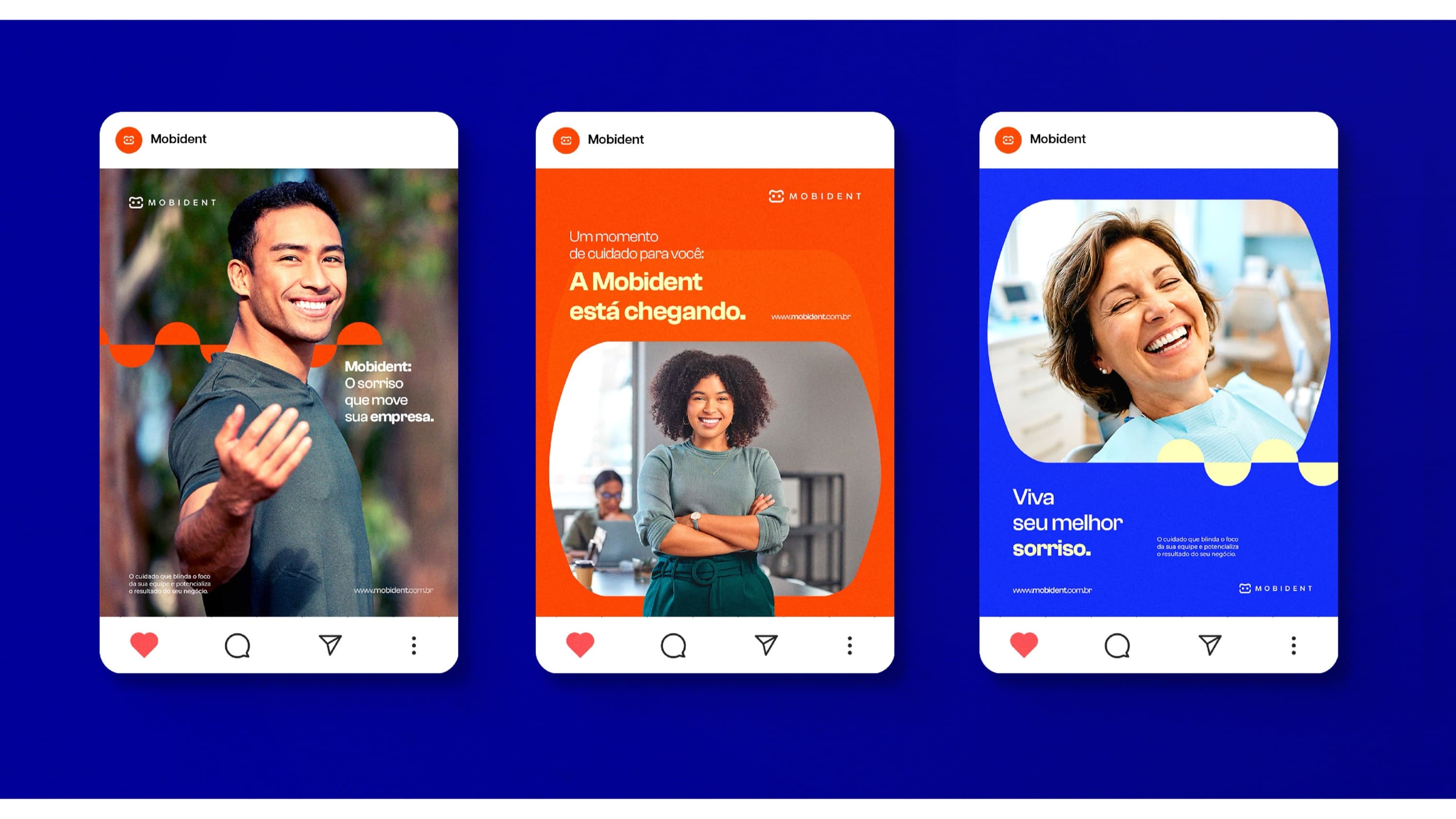 Posts de Instagram da Mobident